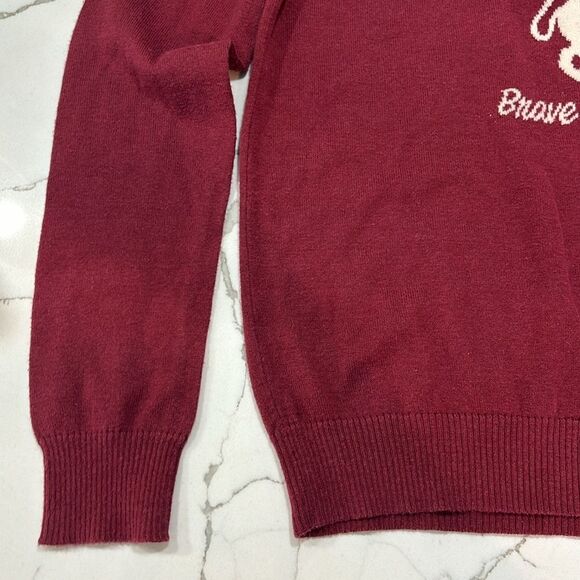 Harry Potter | Women’s Gryffindor Logo Burgundy Pullover Knit Sweater - Picture 8 of 13